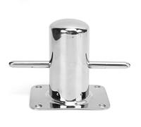 YushiTrading Single Mooring Bitt, Heavy Duty Cross Bollard Cleat, 316 Stainless Steel Marine Boat Docking Hardware with Mirror Polished Smooth Edges for Kayak Yacht and Dock Use (120MM)
