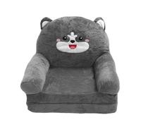 YushiTrading Sofá liviano para niños 2 en 1, Plegable, con diseño de Dibujos Animados, Que se Convierte en un sofá Cama para Leer, Jugar y Dormir la Siesta, en Color Gris con Perro. (2 Niveles)