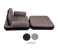 YushiTrading Sofá Silla Inflable de Doble propósito, sofá Cama Inflable para Uso en Interiores y Exteriores, sofá Plegable Multifuncional 5 en 1 con Material de PVC de Primera Calidad para (Marrón)