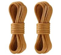 Yusimu 2 Pares de Cordones Redondos Encerados para Zapatos | 2,5 mm Delgados y Duraderos para Oxfords, Brogues y Derby | Cordones Unisex para Zapatos Escolares y de Negocios,Tostado,120 cm