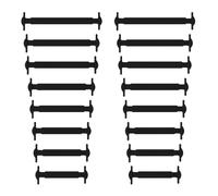 Yusimu Cordones Elásticos para Zapatillas y Zapatos | Cordones Autoajustables Impermeables para Converse, Air Force, Botas y Calzado Deportivo | Elásticos de Silicona - Negro