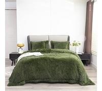 YUSOKI Manta de Piel sintética tamaño Queen (Verde Oliva, 90 x 90 Pulgadas), Almohadas Whithout para Invierno, Ligera, Afelpada, Suave, acogedora, de Microfibra, cómoda, para Mujeres, niños, niñas,