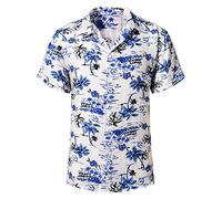 Yuson Girl Camisa Hawaiana Hombre Funky Camisa Hawaiana Manga Corta Camisas Verano Camisa Estampada Aloha con Botones Vacaciones de Impreso Playa Camisa Informal de Hawaii(A, M)