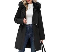Yuson Girl Chaqueta Mujer Invierno Abrigo de Largo Parka Capucha | Acolchado Gruesa Chaquetas Cálido,Jacket Elegante Chaquetón para Exteriores,con Bolsillos y Cremallera
