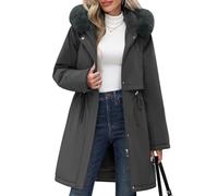 Yuson Girl Chaqueta Mujer Invierno Abrigo de Largo Parka Capucha | Acolchado Gruesa Chaquetas Cálido,Jacket Elegante Chaquetón para Exteriores,con Bolsillos y Cremallera