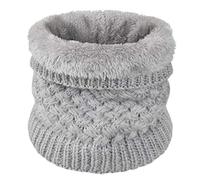 Yuson Girl Unisexo Bufanda Cuello Tubular de Punto Térmica con Forro Polar Pasamontañas Calentador Braga de Cuello Cálido Invierno Hombre Mujer para Running Esqui Ciclismo(Gris*1)