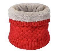 Yuson Girl Unisexo Bufanda Cuello Tubular de Punto Térmica con Forro Polar Pasamontañas Calentador Braga de Cuello Cálido Invierno Hombre Mujer para Running Esqui Ciclismo(Rojo*1)