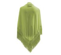 Yusons Mantón de Manila de Pico en Triángulo para Mujer, Mantones de Flamenca adulto de Color liso, Mantoncillos de Flamenca, Talla única (Pistacho)