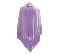 Yusons Mantón de Manila de Pico en Triángulo para Mujer, Mantones de Flamenca adulto de Color liso, Mantoncillos de Flamenca, Talla única (Lila)