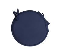 YUSSEQDD 4x cojines de silla Comfort con lazos suaves y transpirables para soporte cojín para silla cojín de algodón, azul oscuro