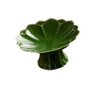 YUSSEQDD Bandeja de frutas de cerámica con forma flor, ideal para aperitivos, un tazón único para servir, ideal para recibir invitados y ligero. Con una hermosa forma, expositor postres, tazón