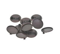 YUSSEQDD Bandeja para base de broche, insignia de cobre con cierres broche 25 mm, bandeja con bisel disco, accesorios para bisutería, resistentes y duraderos. Base cabujón, ramilletes, bricolaje.