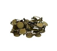 YUSSEQDD Bases redondas para broches, pinzas para el cabello, imperdibles, joyería, broches artesanales, prendedores de solapa con expresión artística, 50 piezas de bronce, 20 mm y 25 mm