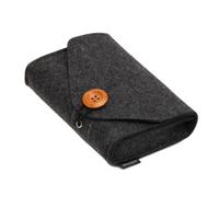 YUSSEQDD Bolsa organizadora de Cables de Viaje para una fácil gestión de Cables Bolsa organizadora de Cables de Viaje Bolsas de Almacenamiento para batería Externa de Fieltro, Gris Oscuro