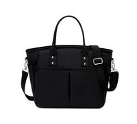 YUSSEQDD Bolsa térmica para el almuerzo con bolsillo para botellas y servilleteros, ideal para mujeres que están en movimiento, bolsas térmicas Oxford Cloth, negro