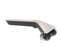 YUSSEQDD Cepillo de limpieza recargable de acero inoxidable para parrilla eléctrica con cabezal alambre giratorio fácil manejo y portátil, ideal para jardines.