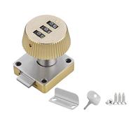 YUSSEQDD Cerradura de leva para gabinete de seguridad con código de contraseña para cerradura de combinación de seguridad, cerradura mecánica de aleación sin llave para cajón y archivador, dorado