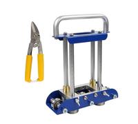 YUSSEQDD Dobladora de bordes de chapa metal portátil para hacer bordes plegables para jardín y granja, color azul, Azul, 7.1 x 19.2 x 25 cm