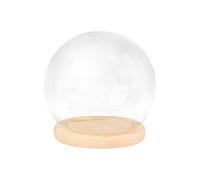 YUSSEQDD Hermosa Vitrina de cúpula Transparente a Prueba de Polvo con Base para Madera para exhibir Objetos coleccionables, Figuras