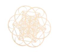 YUSSEQDD Impresionante escultura geométrica de Para madera, pieza de arte versátil para estudios yoga u oficina en casa, varios entornos, adorno pared, arte indio étnico marroquí bohemio, Estilo D