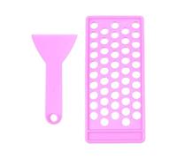 YUSSEQDD Juego de espátulas para bandeja de llenado bálsamo labial. Estructura ligera y fácil usar. Crea bálsamo labial con tus propias aventuras. Simplemente inserta 50 tubos vacíos en la bandeja y