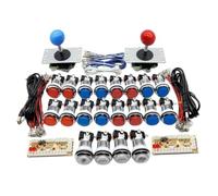 YUSSEQDD Kit de joystick arcade DIY con placa USB y botones para Windows 10/8/7/Vista, juegos arcade para 2 jugadores, Linux