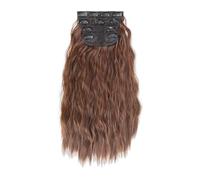 YUSSEQDD Las ondas grandes invisibles aumentan el volumen del cabello mezclándose con el propio cabello natural. Usarlo hace que el cabello luzca más, Marrón claro, 55CM