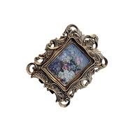 YUSSEQDD Marco de fotos de estilo europeo, marco fotos vintage adornado, decoración del hogar, regalo, cuadro retro, soporte exhibición escritorio, soporte rectangular resina