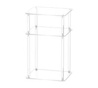 YUSSEQDD Mesita de Noche Minimalista de acrílico Transparente 3 Niveles, Moderna y compacta, Ideal para Cualquier habitación o Oficina.