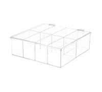 YUSSEQDD Organizador de bolsitas de té para Cocina. Organiza fácilmente 8 Secciones para Mantener el té Fresco y Sabroso por más Tiempo. Cajón para mostrador, Soporte para edulcorantes con Tapa.