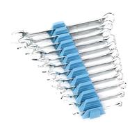 YUSSEQDD Organizador modular magnético de llaves. Organice sus herramientas fácilmente. Porta llaves con etiquetas métricas. Estante de almacenamiento ABS, azul, 54cm