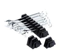 YUSSEQDD Organizador modular magnético de llaves. Organice sus herramientas fácilmente. Porta llaves con etiquetas métricas. Estante de almacenamiento ABS, negro, 54cm