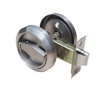 YUSSEQDD Perillas redondas robustas, anillos, tiradores, cerradura de acero inoxidable que ofrecen excelencia en su función, base engrosada única para una, Plata, Cerradura de doble cara