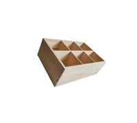 YUSSEQDD Portalápices de para Madera con 6 Compartimentos para Guardar lápices, bolígrafos y Material de Oficina. Organizador eficiente. Accesorios Escritorio y Oficina.
