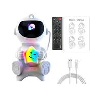 YUSSEQDD Proyector de cielo estrellado de astronautas, proyector de luz nocturna, Altavoz Bluetooth con luz LED nocturna, decoración de habitación y dormitorio, estrellas