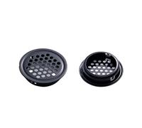 YUSSEQDD Rejillas de ventilación redondas de acero inoxidable duraderas de 20 piezas para necesidades rejillas de ventilación redondas malla de ventilación, negro, 35mm plano