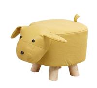YUSSEQDD Reposapiés Infantil para niños, Taburete otomano para Entrada, Sala de Juegos, Dormitorio, Perro Amarillo, Perro Amarillo, 30x25x25cm