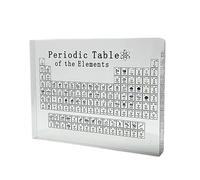 YUSSEQDD Tabla periódica de acrílico, Regalos de química, decoración Resistente para Adultos, químicos y niños, Grande, S