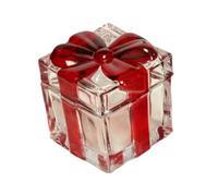 YUSSEQDD Tarro de dulces, recipiente de vidrio, azucarero, azucarero para dulces, frutos secos, boda, rojo, grande