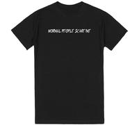 Yustery Normal People Scare Me T-Shirt Black L