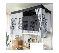 YUSUZH Cortina Estampada for Cama de Dormitorio, con Cuerda y Cierre, sombreado Fuerte, Individual universitaria, for Estudiantes para Dormitorio Estudiantil(Gray,120CM)