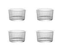 YUSUZH Juego de minicuencos vidrio transparente, 4 Uds., postres cocina, ensaladera, salsas for el hogar, pudín, fruta, charcutería, tazones for preparación comidas para Ensalada(Clear B)