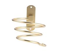 YUSUZH Soporte for secador de Pelo, Organizador montado en la Pared, Soporte Espiral, Estante Aluminio for baño, Almacenamiento, Accesorios, estantes, 2 uds para Secador de Pelo(Gold)