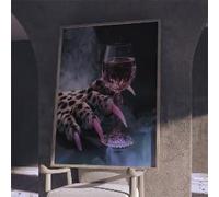 YUSUZHU Cuadro en lienzo de 1 pieza, con diseño de copa de vino, pata de leopardo, garra y silla. Decoración para el hogar, póster para pared (60x80cm/sin marco).