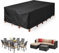 YUSUZHU Housse de protection pour meubles de jardin, imperméable et résistante aux déchirures, pour tables et chaises de jardin, coupe-vent, robuste, noire 125 x 55 x 60 cm