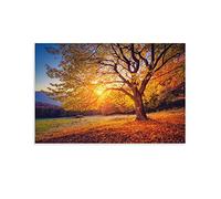 YUSUZHU Lienzo de hojas tropicales para pared, follaje amarillo y verde, cuadros botánicos modernos, decoración natural para el hogar (60 x 105 cm/sin marco)