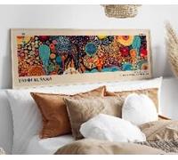 YUSUZHU Pósteres e impresiones inspirados en Yayoi Kusama, lienzo abstracto moderno japonés panorámico, arte de pared, imágenes estéticas (65 x 195 cm/sin marco)