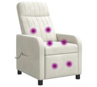 YUTAASU Masaje Relax Chair Cream Velvet Adjustable | 100% terciopelo de poliéster, marco de metal, línea de 115 - 160 grados, fácil montaje