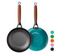 YUTANN Sartén de Hierro Fundido, Sartén Antiadherente 20 cm para Tortilla de Patatas, Libre de PFAS/PFOA, Apta para Lavavajillas e Inducción