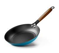 YUTANN Sartén de Hierro Fundido, Sartén Antiadherente 24 cm para Tortilla de Patatas, Libre de PFAS/PFOA, Apta para Lavavajillas e Inducción
